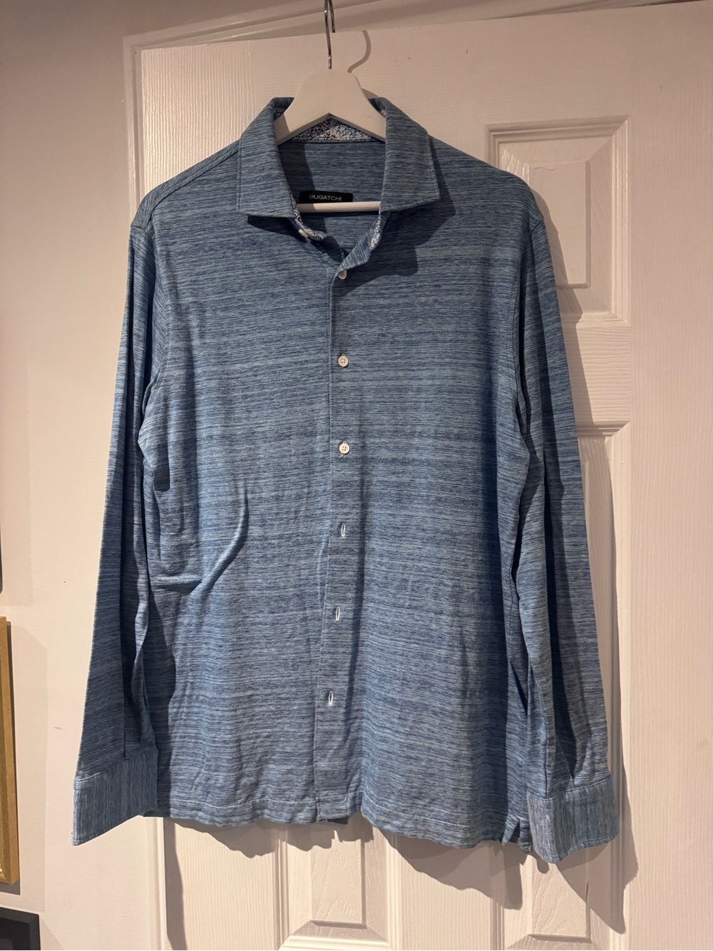 BUGATCHI Light Blue Button-Up Shirt